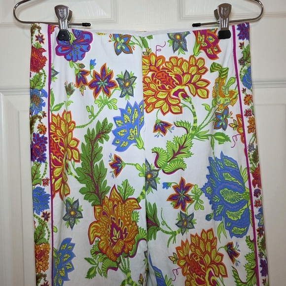 Truth Floral Pink Trim Pants Small - Picture 2 of 8